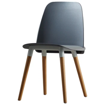 

Nordic minimalist dining chair personality modern creative home leisure designer book back Danish solid wood office chair