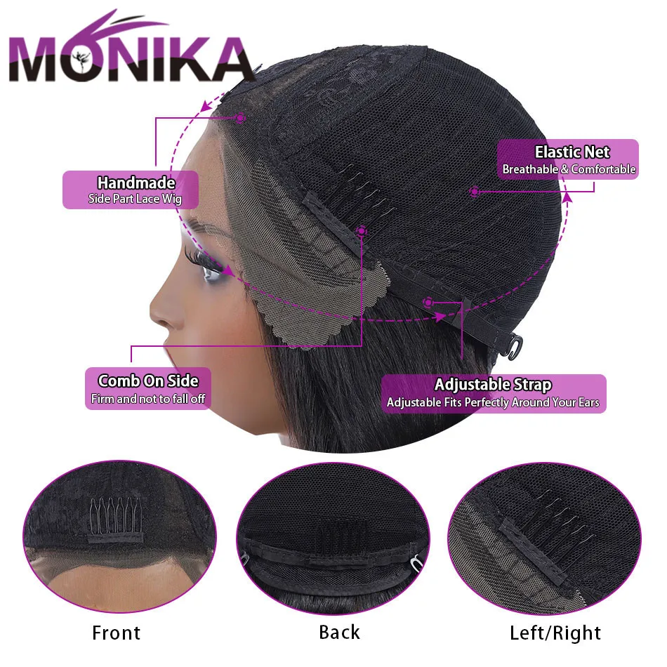 Monika U Part парик # T1BS27 Омбре Бразильские короткие парики из человеческих волос Remy