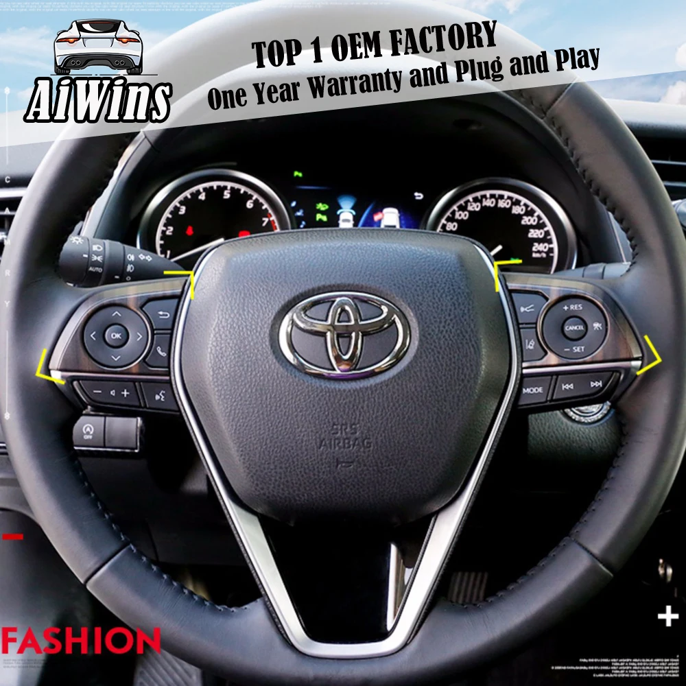 Автомобильный Стайлинг для Toyota Camry- украшение интерьера блестки автомобиля многофункциональные рулевые кнопки отделка полосы