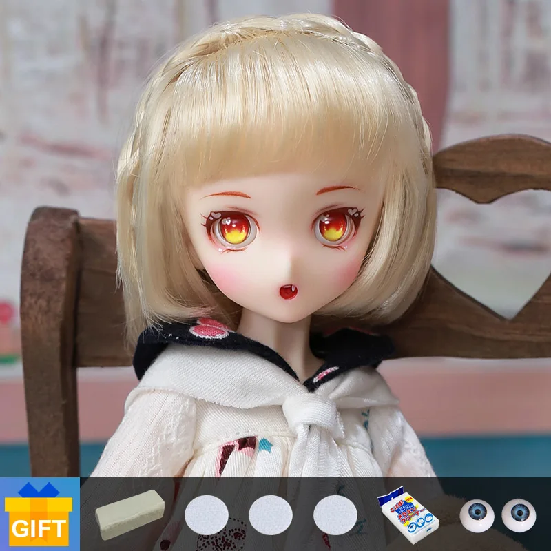 SQ Lab Ren Chibi cartoon doll bjd quadratic element 1/6 movable joint fullset complete professional makeup Fashion Toys Gifts