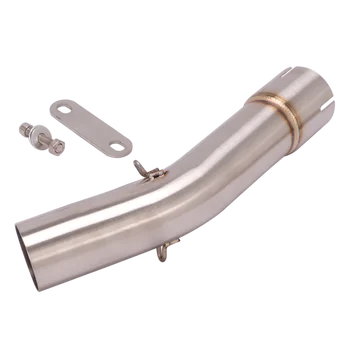 Slip On Motorcycle Exhaust Mid Connect Tube Middle Pipe Stainless Steel Exhaust System For BMW R1200GS 2004-2009
