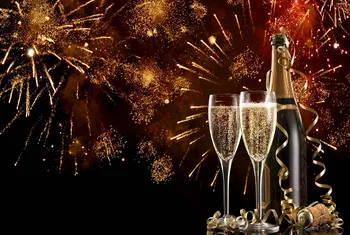 

Happy new year fire champagne Backdrop for Photography Party Photo Background Backdrops