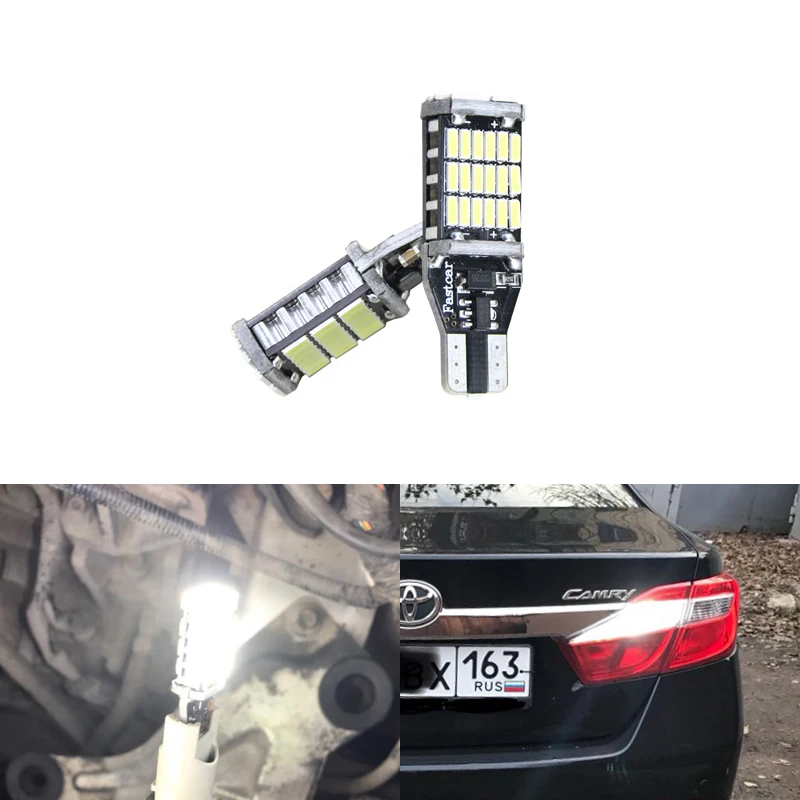 2 шт. Автомобильные светодиодные лампы T15 Led W16W 912 921 для Toyota Corolla Yaris RAV 4 Lander Auris Camry