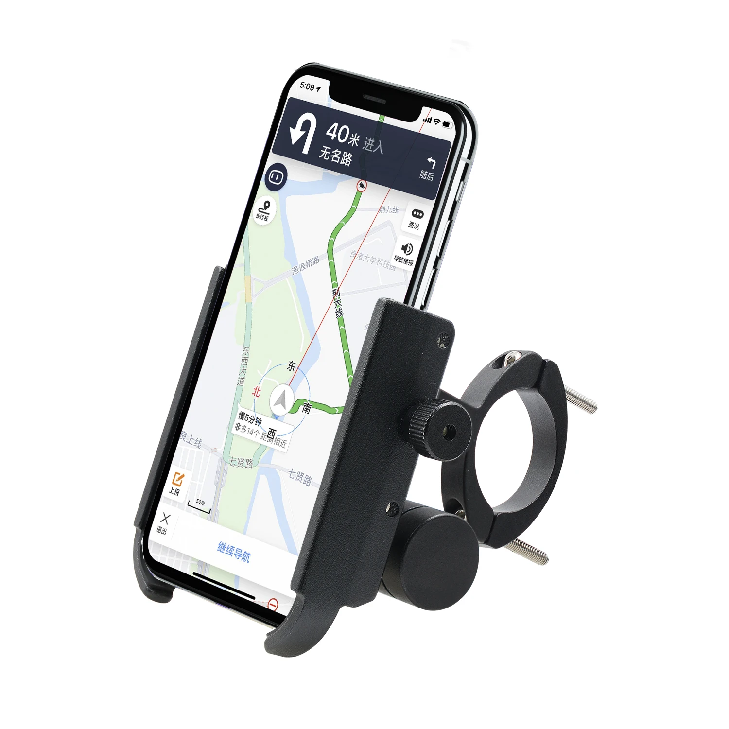 Алюминиевый мотоциклетный держатель для телефона QC3.0 quick charge Moto Руль заднего вида кронштейн Подставка, с небольшой зарядкой сокровище