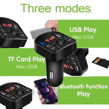 

Dual USB Mobile phone Car MP3 Player Bluetooth Handsfree car kit 4.1A Dual USB Car Charger Wireless FM transmitter 3.1A 1A