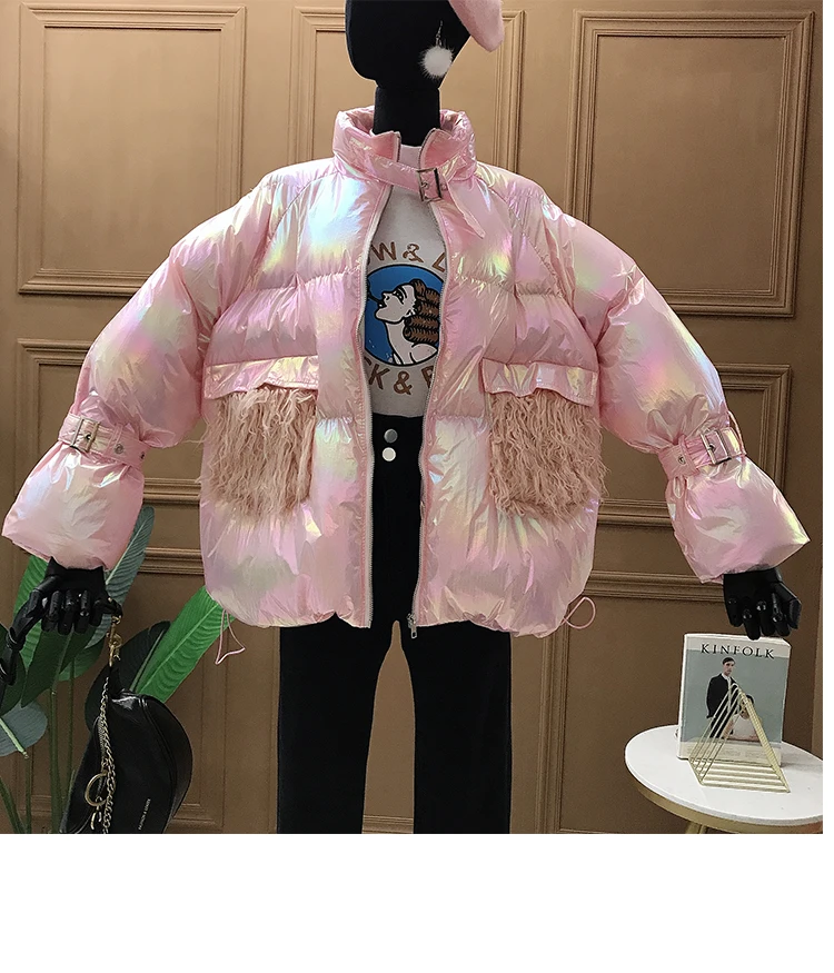 SWEETXUE зимние модные яркие куртки толстые свободные женские теплые хлопковые парки хлеб пальто одежда Femme