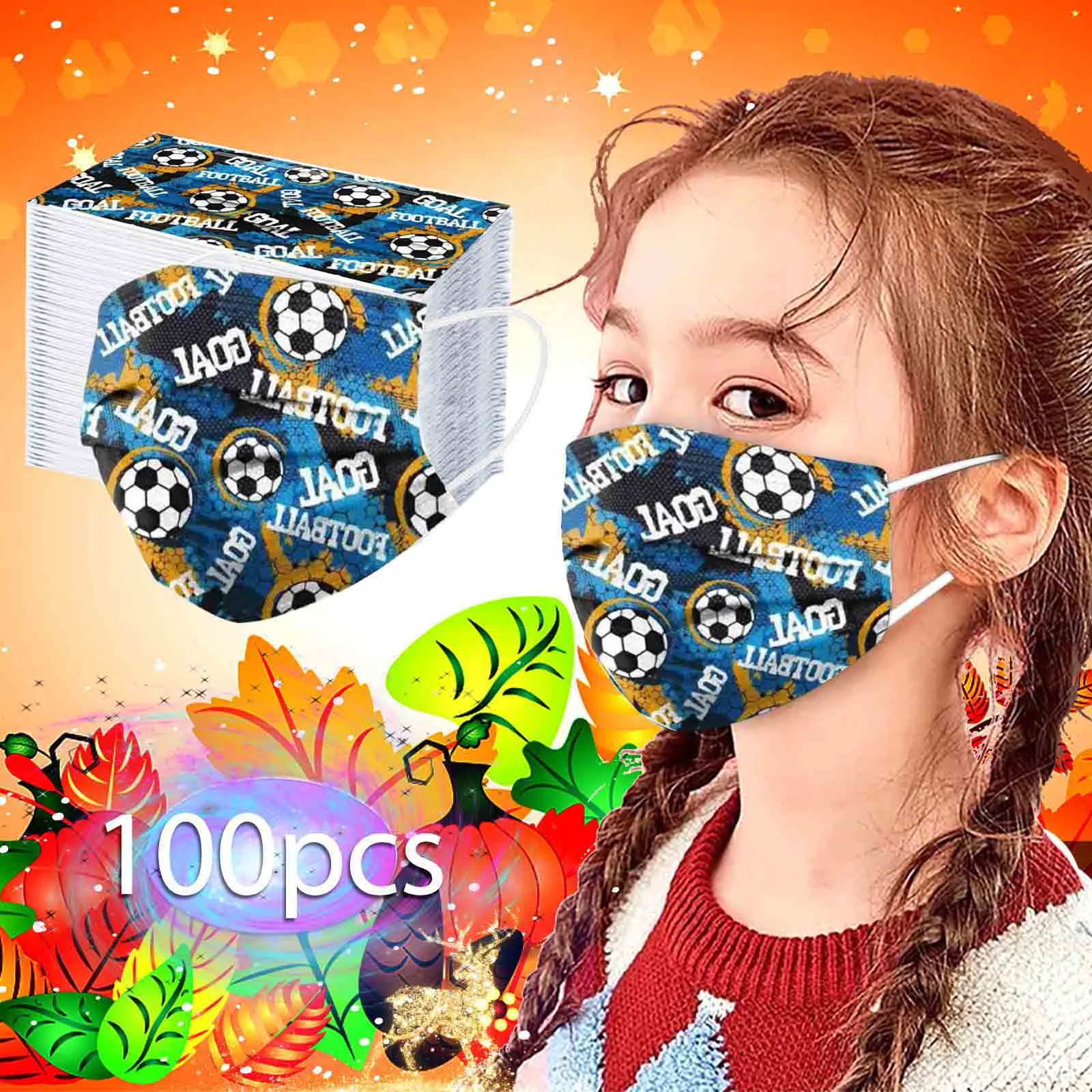 Masque 50/100cs детская маска одноразовая высокого качества промышленный 3Ply крючком с