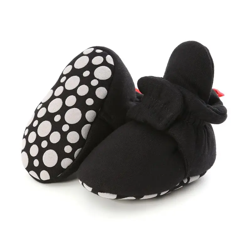 Зимняя бархатная детская обувь новорожденного обувь для девочек детская обувь для малышей с мягкой подошвой