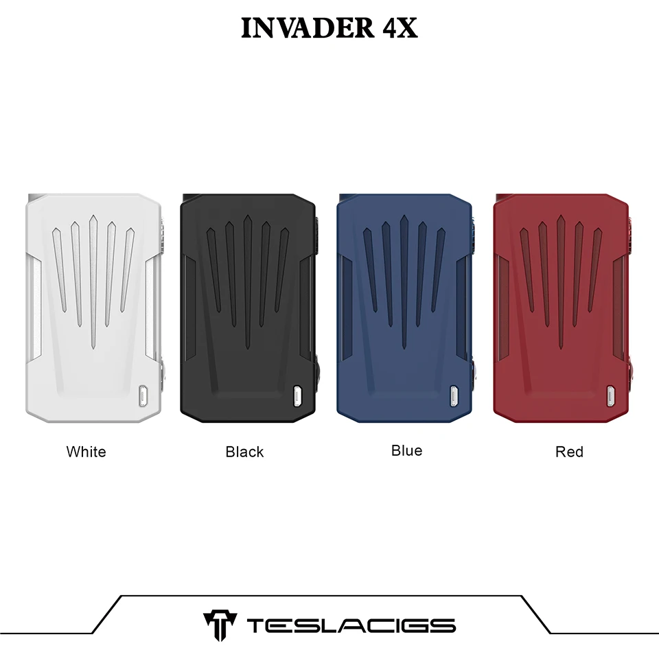 Original Tesla Invader 4X Box MOD vape for Invader 4X Kit Adjustable Voltage Electronic Cigarette Vape Mod VS voopoo drag 2 (10)