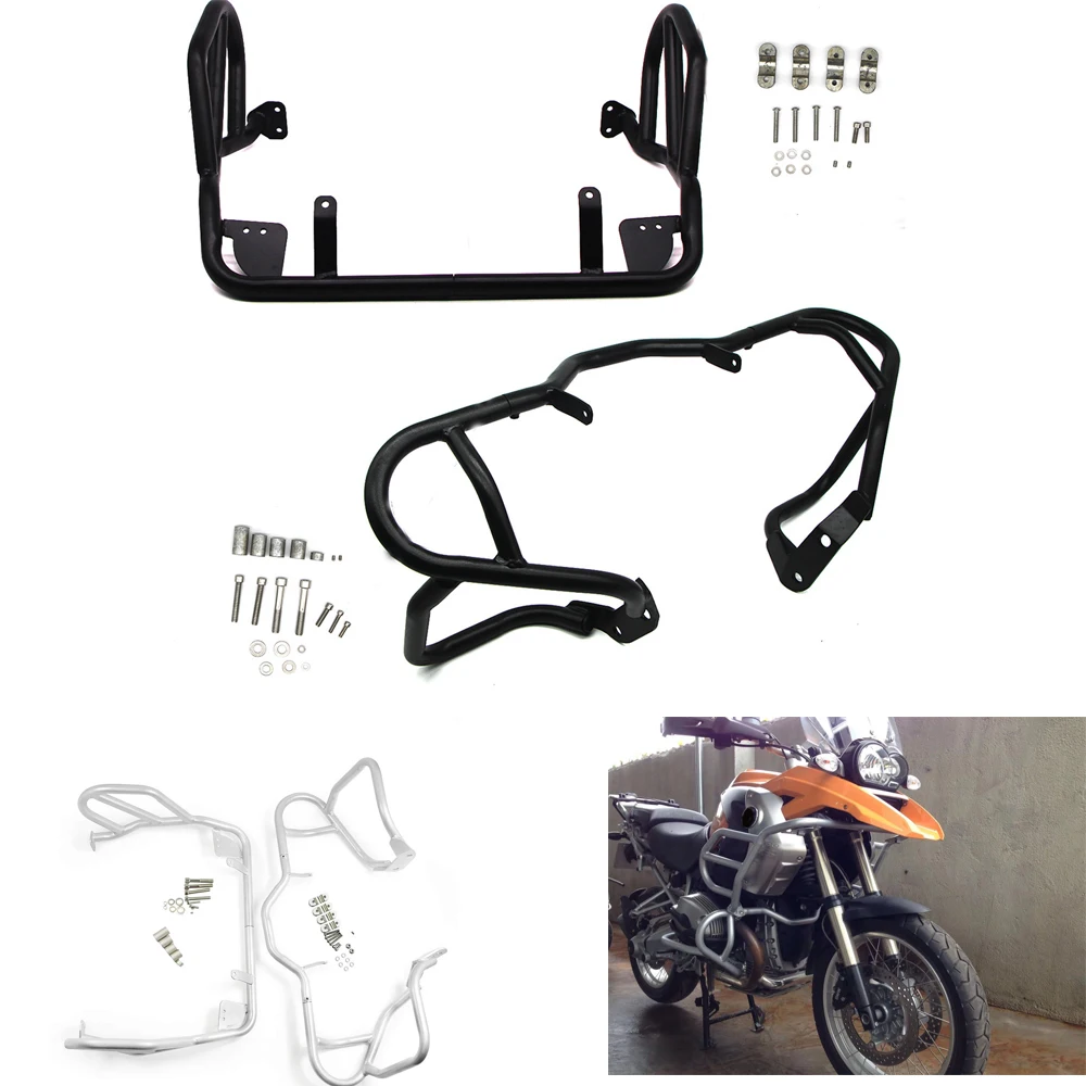 

Motorcycle Highway Upper Lower Engine Guard Tank Protection Bumper Crash Bar Stunt Cage Frame Protector For BMW R1200GS OC 2012
