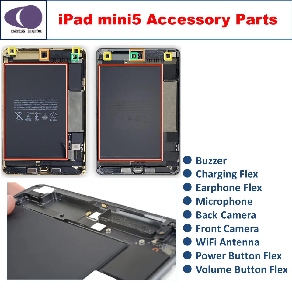 Гибкий микрофон для ipad mini 5 фронтальная и задняя камеры кнопка питания громкости