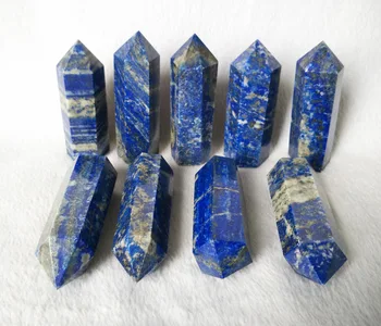

Anju Jewelry Natural Afghan Lapis Hexagonal Prism Natural Lapis Raw Material Cutting, Grinding and Polishing to N2