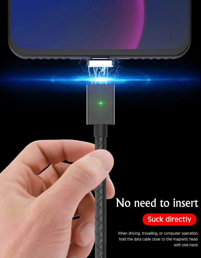 2 м Магнитный QC3.0 Магнитный USB кабель для iPhone samsung huawei Android мобильный телефон Быстрая зарядка USB кабель Тип C Магнитный кабель