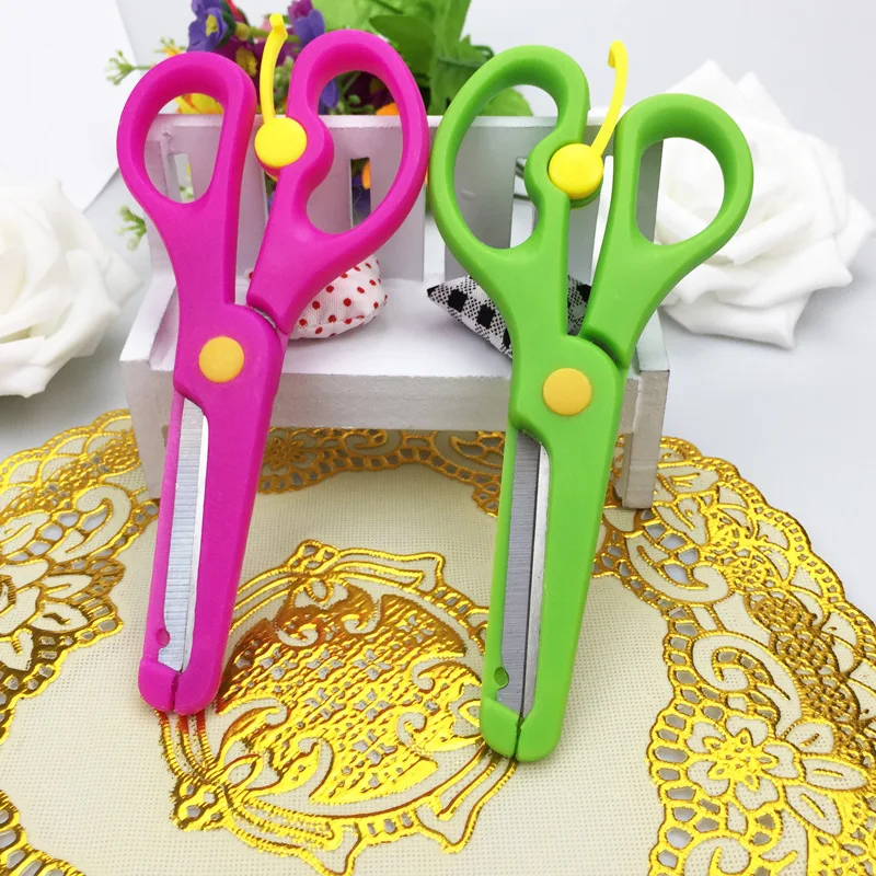 C132 Wholesale Children Primary School STUDENT'S Only Scissors Plastic Anti-Scratch Cut Art DIY Office Learning Supplies