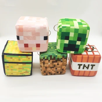 

Anime Plushie My World TNT Pillow Grass Box Pillow Mining Pixels Creeper Pig Plush Toy Doll Animation Birthday Christmas Gifts