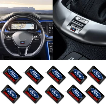 

10pcs New Car Style Decorative Badges Steering Wheel Decal Sticker ForToyota for Fords Focus 2 3 1 MK2 MK3 MK1 Fusion