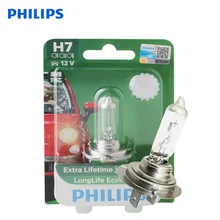 Philips LongLife Eco Vision H7 12V 55W PX26d 12972LLECOB1 Автомобильная галогенная фара авто лампочка противотуманная фара OEM более высокая продолжительность жизни, 1X