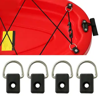 

4Pcs Kayak Boats Rigging Tie D Ring Pivoting Camping Loop Buckles with Screws Boat Kayak Accessories