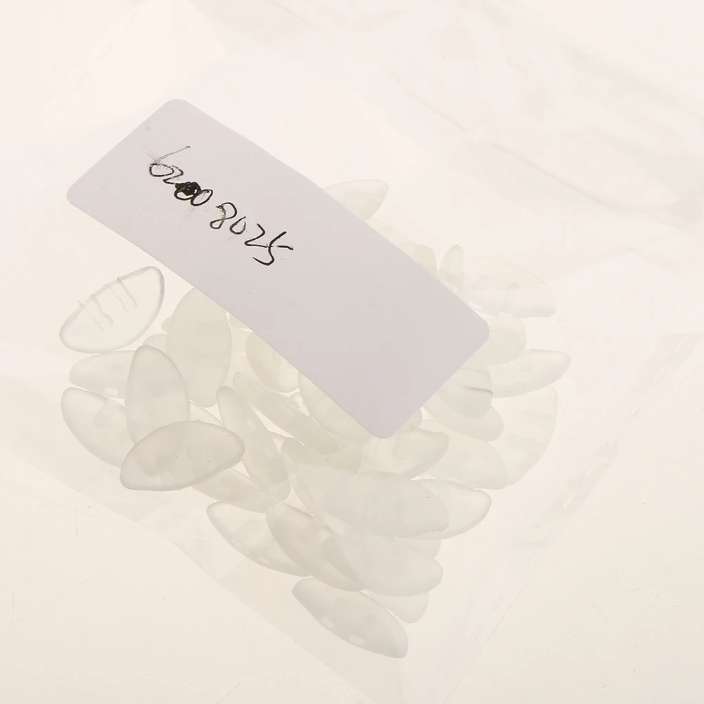 25 Pairs Ultra Soft Push In Silicone Nose Pads Optical Glasses Sunglasses Spectacles Eyeglass Nosepads 15mm Black Clear