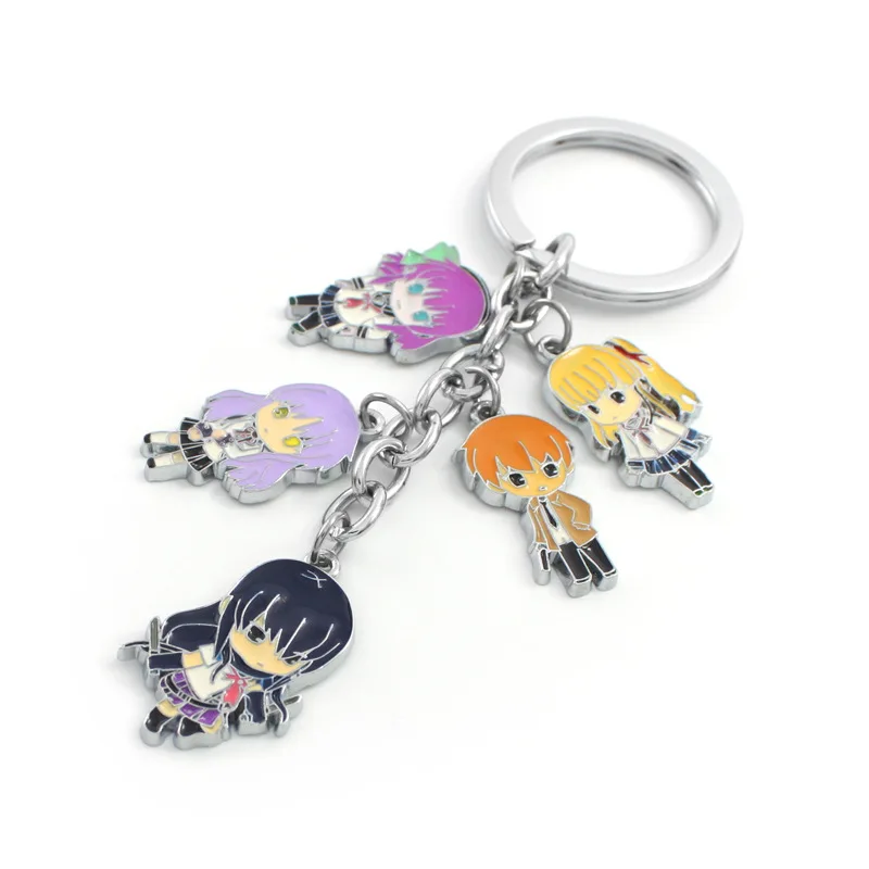 Мультяшный аниме брелок Angel Beats karneval Keroro Free EVA DRAMAtical Murder Милый Забавный металлический брелок подвеска ювелирные изделия аксессуары
