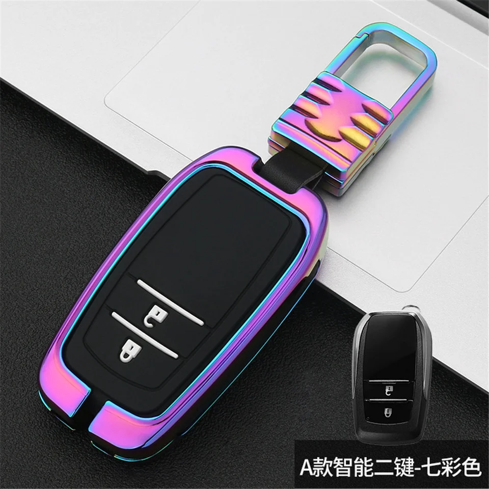 Portachiavi auto per Toyota Key cover per Chr Rav4 Auris Avensis Prius Aygo Camry Corolla Cruiser Land 200 Prado Crown Car key fob - H12bcb6614a664c269ae244679f8b11f6C