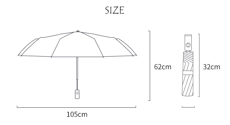 Высокого качества класса люкс Цвет ручка зонта Для мужчин для дождливой погоды с защитой от ветра и солнца, Для женщин солнце 3 складной зонтик открытый зонт