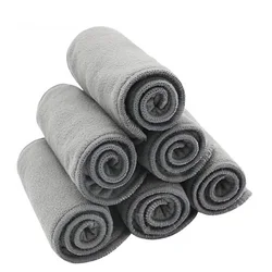 Feliz flauta de alta qualidade fraldas do bebê carvão de bambu forro fralda inserção para bebê pano fralda lavável 4 camadas