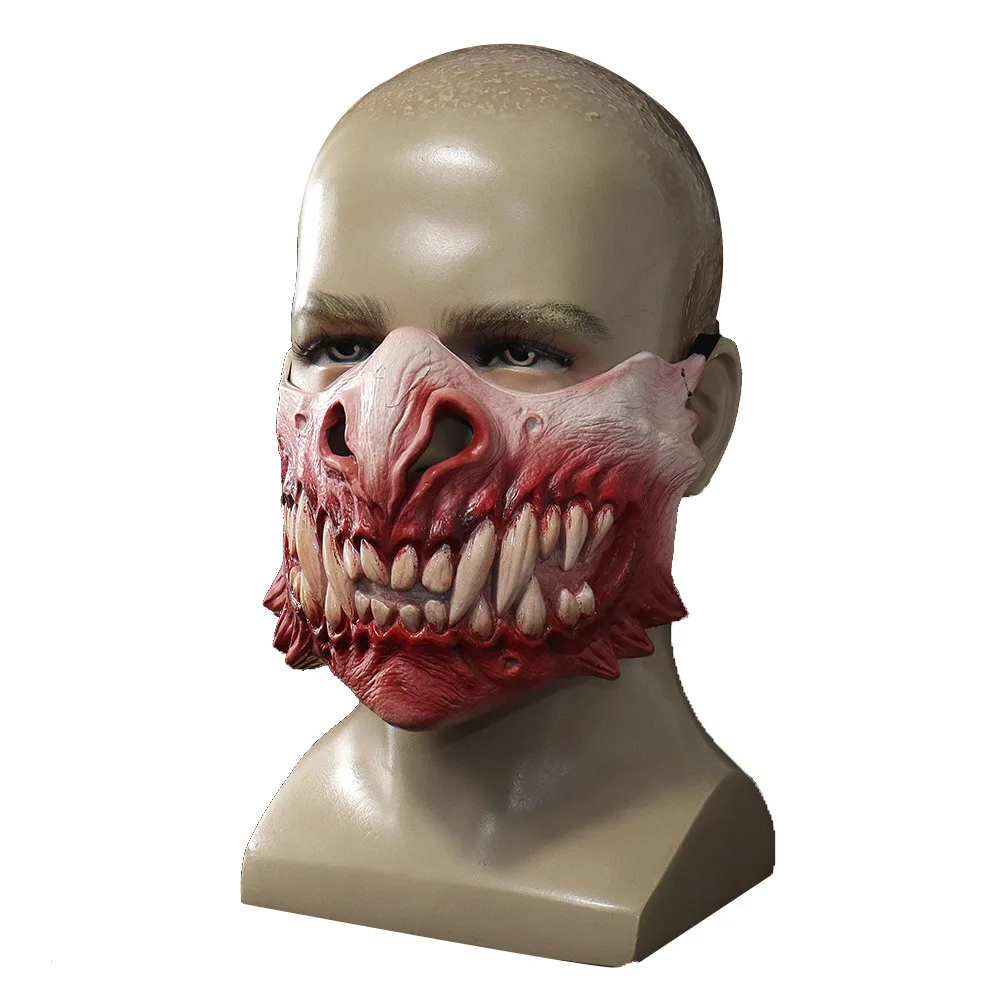 Assustador Sharp Toothed Vampire Mask, Látex com Cabelo, Halloween Fancy  Dress, Fantasia de Festa, Máscaras Cosplay Adereços, Adulto, Tamanho Único  - AliExpress