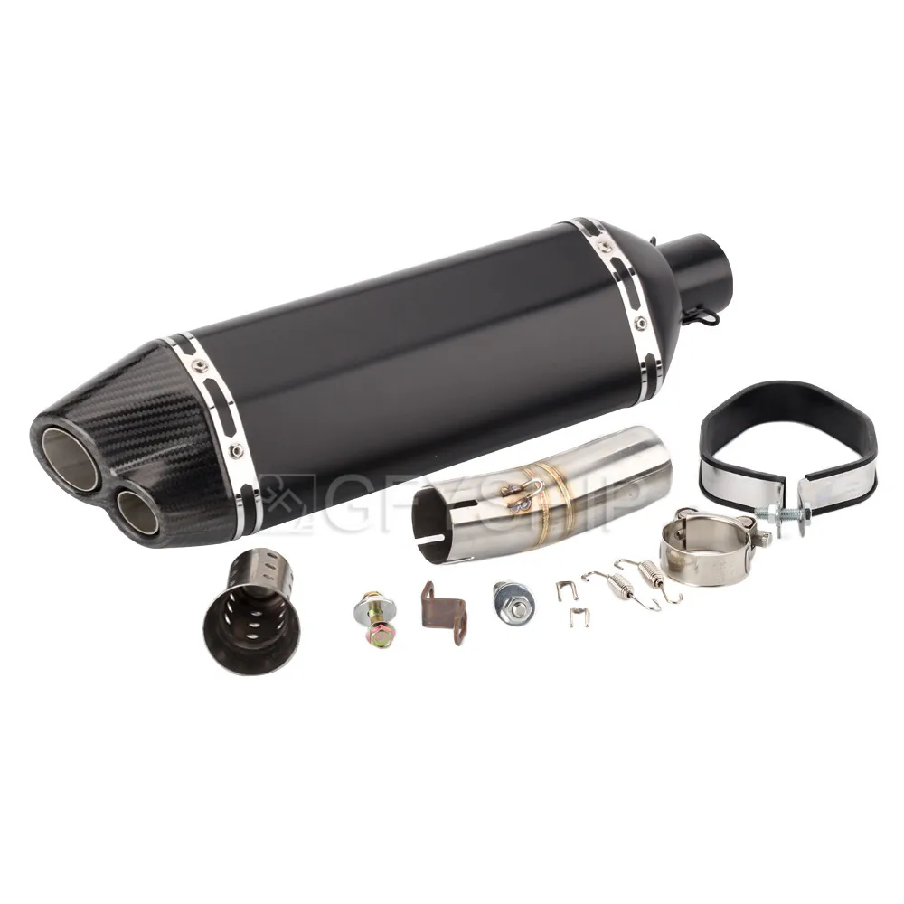 Для Honda Африка TWIN CRF1000L CRF1000L Африка TWIN побег скольжения на мотоцикл выхлопной глушитель выхлопных газов с соединительной трубы - Цвет: Carbon Fiber E