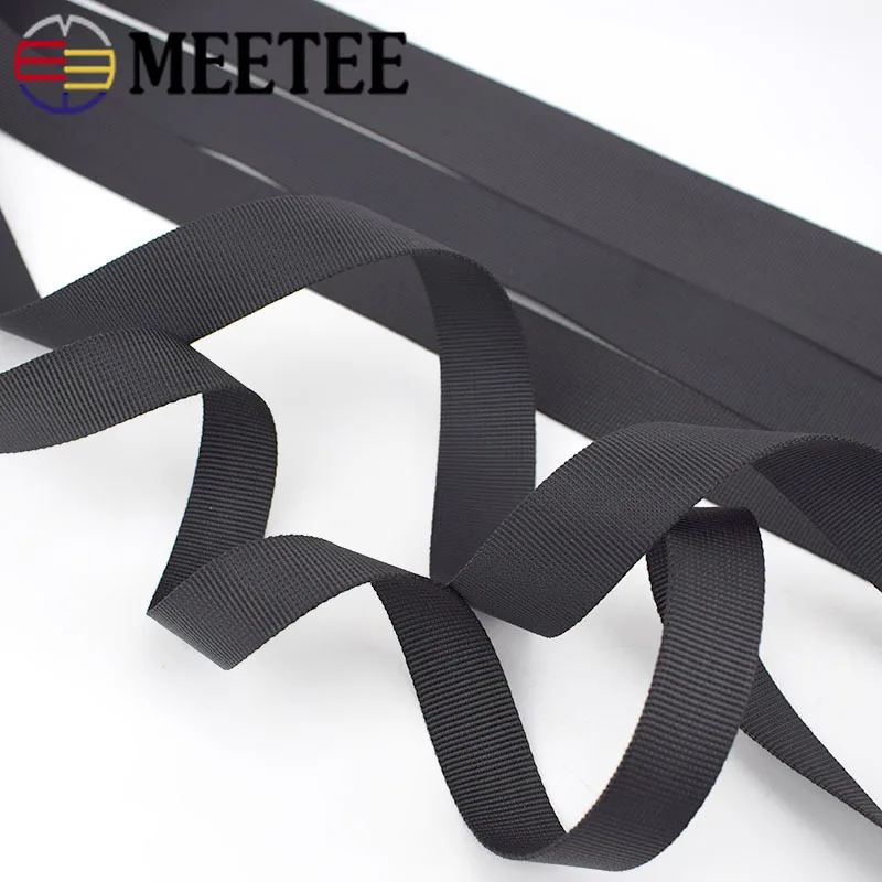 Meetee 5 метров 1 мм Толстая черная нейлоновая сетчатая лента ремешок лента собачий ошейник Рюкзак ремень DIY Швейные аксессуары
