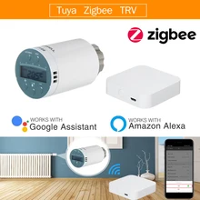 SEA801-ZIGBEE Smart Heizung Heizkörper Thermostat Kompatibel mit Amazon Alexa Google Home Programmierbare Thermostatischer Valv