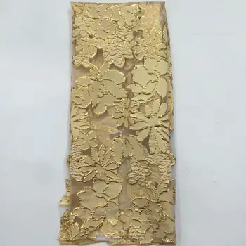 

Brocade Lace Fabric Wedding New Embroidery Wholesale African Nigerian Nigeria French Gold Bridal Tulle Net Lace Fabric Materials