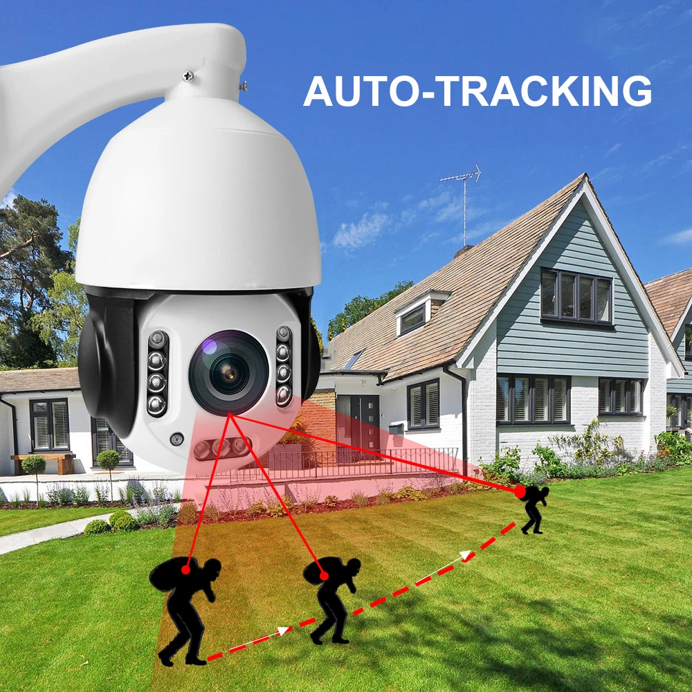  Full HD 5MP 20X Zoom Wireless Humanoid Tracking PTZ IP Camera Built in WIFI Auto Tracking PTZ Speed