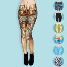 3d Digital Print Classical New Women Dress Dasual Fashion Sport Pants Leggings Comfortable Elastic Fullprint Mucha 2016 Summer