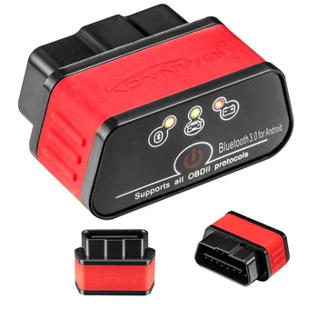 

1PCS Car Diagnostic Tool OBD V1.5 Bluetooth Automatic Scanner Car Engine Fault Diagnosis Instrument Tester KW903