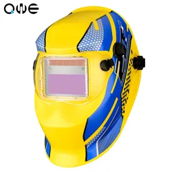 Casque de soudage MIG MAG TIG, 2 capteurs, alimenté par pile solaire, coûteux, auto assombrissant, masque de soudage, batterie solaire Li 