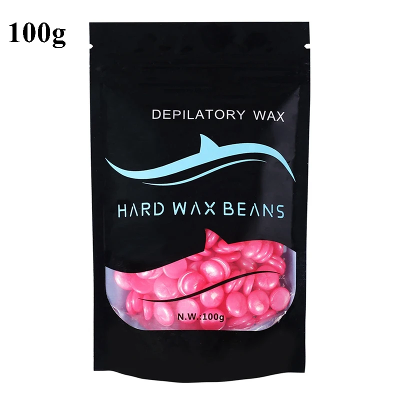 100g Wax Bean 500g/1000g восковые бобы для депиляции горячим плёнки твёрдый воском Bean гранул без полосок с лица и тела Для женщин бикини удаления волос инструменты для бобов - Цвет: 100g Wax Bean