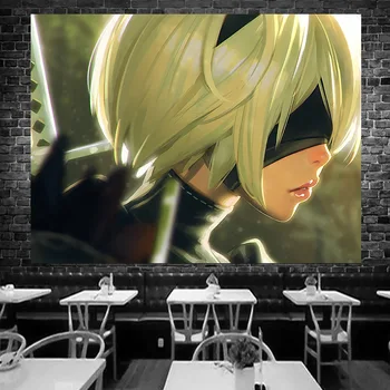 

Anime NieR:Automata Tapestry Wall Hanging Flower Tapestry Decor for Living Room Bedrooms Gift Kids Man woman
