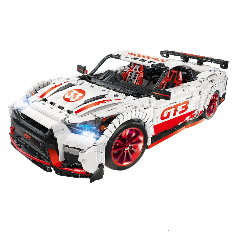 

New Technology Series Gtr Horse Power Car Boy Children Alpinia Oxyphylla Spelling Insert Assembling Building Block Toys 23010
