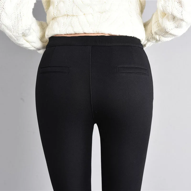 2020 Winter Warm Velvet Thick Skinny Pants Women Plus Size High Waist Trousers Female Clothing Pencil Pants Femme Y0129 2020 Winter Warm Velvet Thick Skinny Pants Women Plus Size High Waist Trousers Female Clothing Pencil Pants Femme Y0129