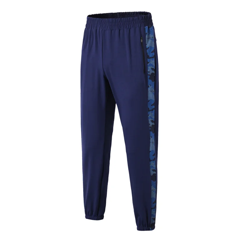 Синий NEW Mens Running Long Pants Side Camouflage Pocket Skinny Pencil Pants Winter Male Sweatpants Gym Bodybuilding Sportswear - Цвет: Синий
