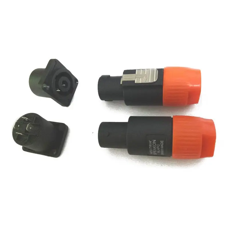 (10 шт Speakon 4 Pin с разъемом папа + 10 шт. female) совместим круглым Кабельные соединители |