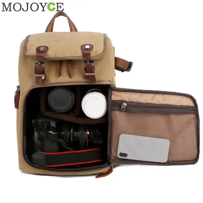 

Canvas Waterproof Photography Bag Outdoor Wear-resistant Large Camera Photo Backpack Men