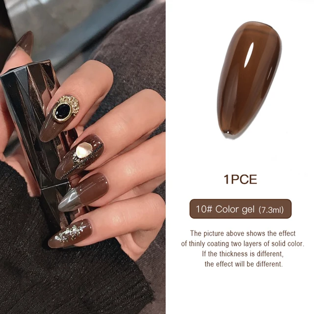 HNUIX 7.3ml 3D UV Clear Gel Dip Nail Art Gel Varnish Manicure Universal Wide New Color Phototherapy Cat Eye Gel Nail Polish 1222-10