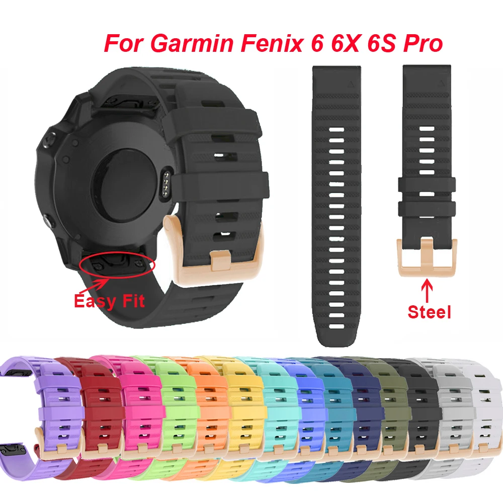 20 26 22 мм ремешок для часов Garmin Fenix 5X5 5S 3 3HR D2 S60GPS Forerunner 935 быстросъемный силиконовый