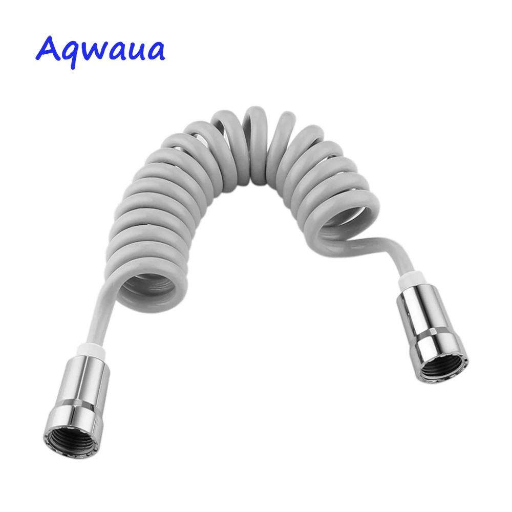 AqwauaPVCBidetHoseGreyFlexibleShowerHose2mTelephoneLineHose