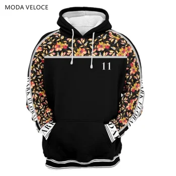 

Golden Floral Hoodie Polyester With Wool Women Hoodies With Hoodie Anime's Womens Sweatshirt Casual Print Long Sleeve Hoodies