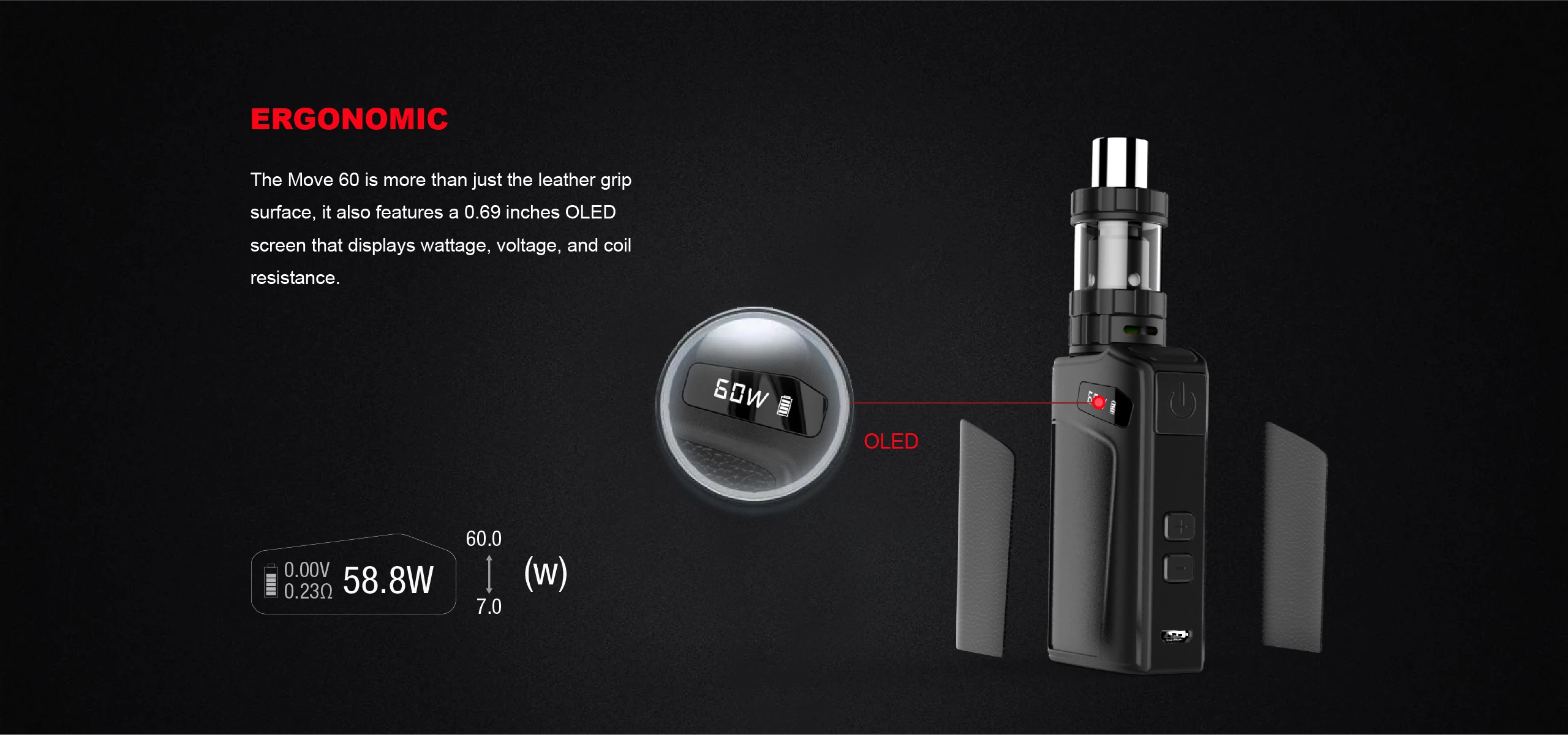 【Специальная цена и дополнительный подарок 】Vaptio Vape Kit MOVE 60 TC Series 60W Bulit up 2100mAh коробка Vape Mod 2,0 мл бак электронная сигарета