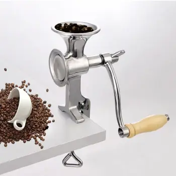 

Manual Coffee Bean Grinder Mill Fixing Clip Hand Crank Portable Washable Adjustable Multifunction Grinding Machine Kitchen Tools