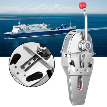 

New Handle Engine Control Box Top Mount Marine Boat Single Lever Dual Action Built-in Friction 316 Stainless Steel 45.5x15x12cm